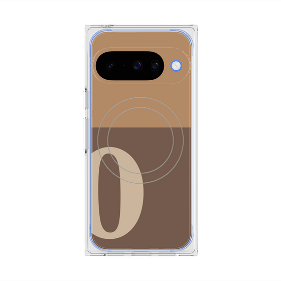 Premium Square Case with Pixelsnap［ Original - initial two tone - O brown ］