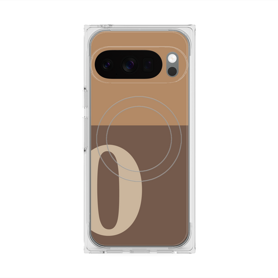 Premium Square Case with Pixelsnap［ Original - initial two tone - O brown ］