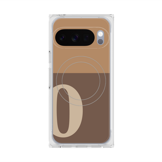 Premium Square Case with Pixelsnap［ Original - initial two tone - O brown ］