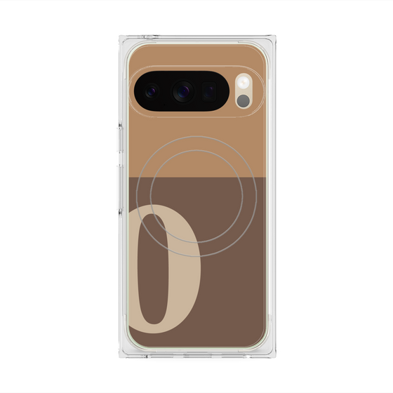 Premium Square Case with Pixelsnap［ Original - initial two tone - O brown ］