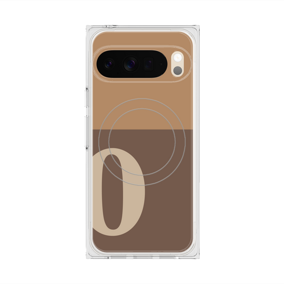 Premium Square Case with Pixelsnap［ Original - initial two tone - O brown ］