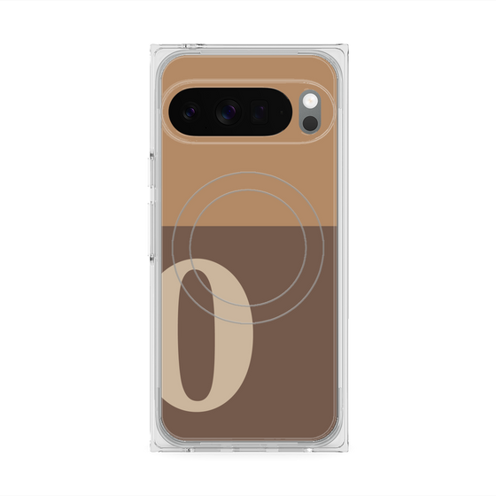 Premium Square Case with Pixelsnap［ Original - initial two tone - O brown ］