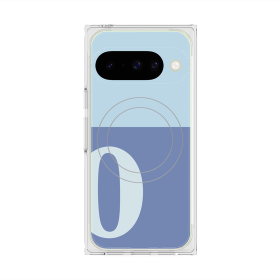 Premium Square Case with Pixelsnap［ Original - initial two tone - O blue ］