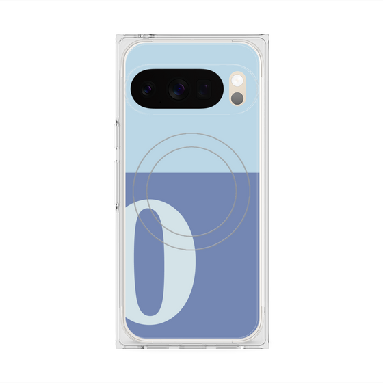 Premium Square Case with Pixelsnap［ Original - initial two tone - O blue ］