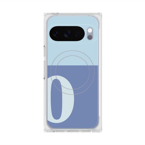 Premium Square Case with Pixelsnap［ Original - initial two tone - O blue ］