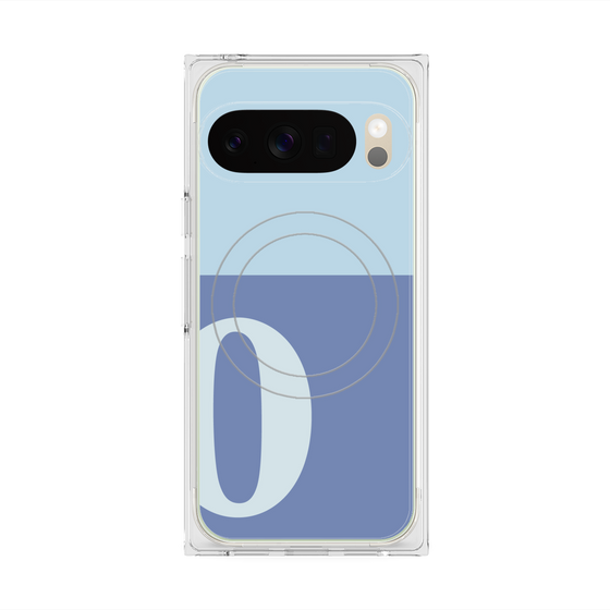 Premium Square Case with Pixelsnap［ Original - initial two tone - O blue ］