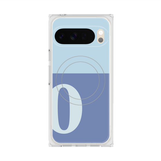 Premium Square Case with Pixelsnap［ Original - initial two tone - O blue ］
