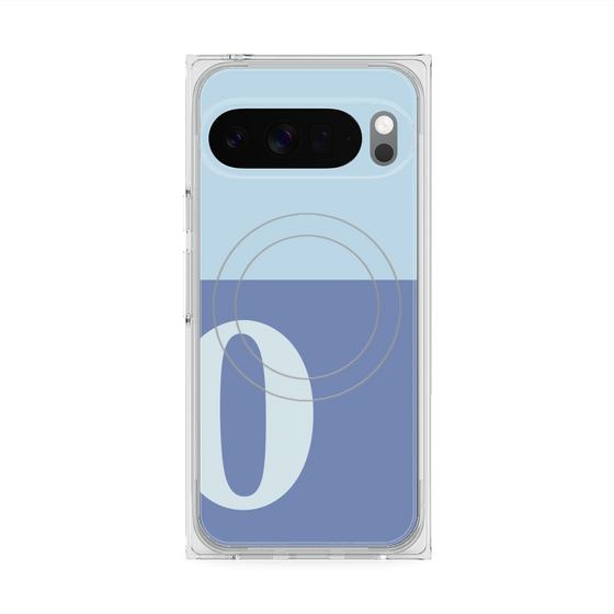 Premium Square Case with Pixelsnap［ Original - initial two tone - O blue ］