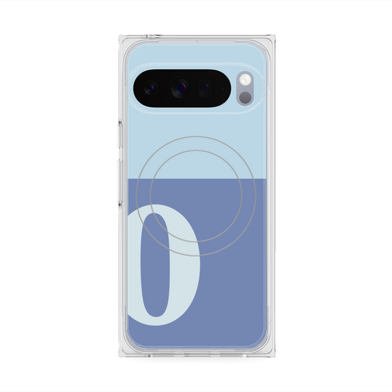 Premium Square Case with Pixelsnap［ Original - initial two tone - O blue ］