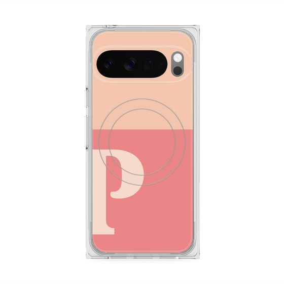 Premium Square Case with Pixelsnap［ Original - initial two tone - P pink ］