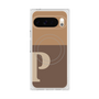 Premium Square Case with Pixelsnap［ Original - initial two tone - P brown ］