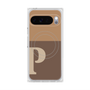Premium Square Case with Pixelsnap［ Original - initial two tone - P brown ］