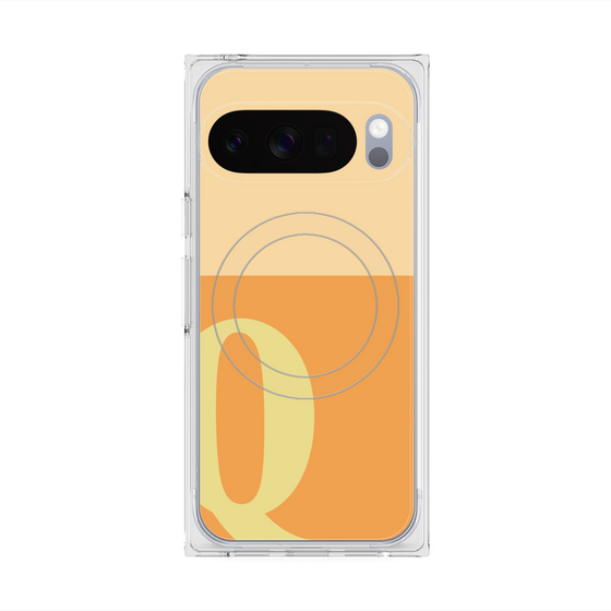 Premium Square Case with Pixelsnap［ Original - initial two tone - Q orange ］