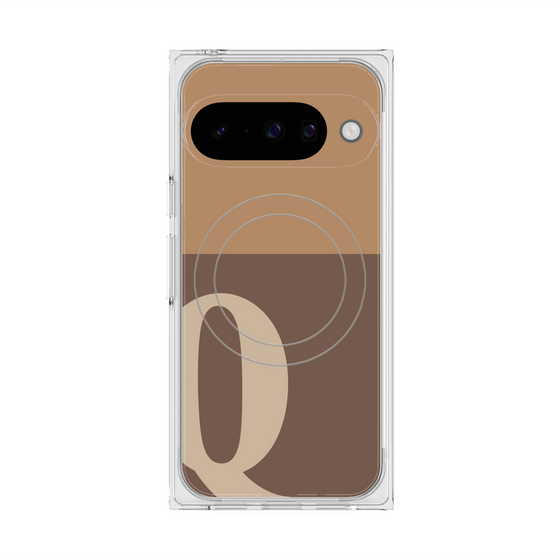 Premium Square Case with Pixelsnap［ Original - initial two tone - Q brown ］