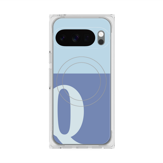 Premium Square Case with Pixelsnap［ Original - initial two tone - Q blue ］