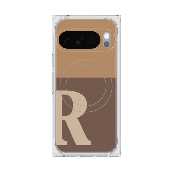 Premium Square Case with Pixelsnap［ Original - initial two tone - R brown ］