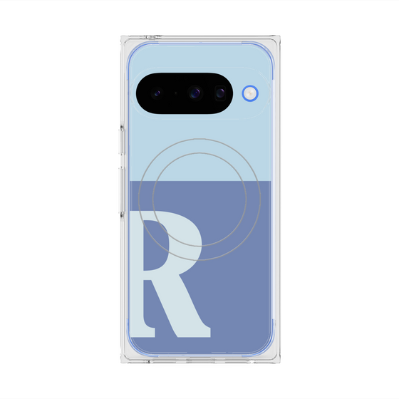 Premium Square Case with Pixelsnap［ Original - initial two tone - R blue ］