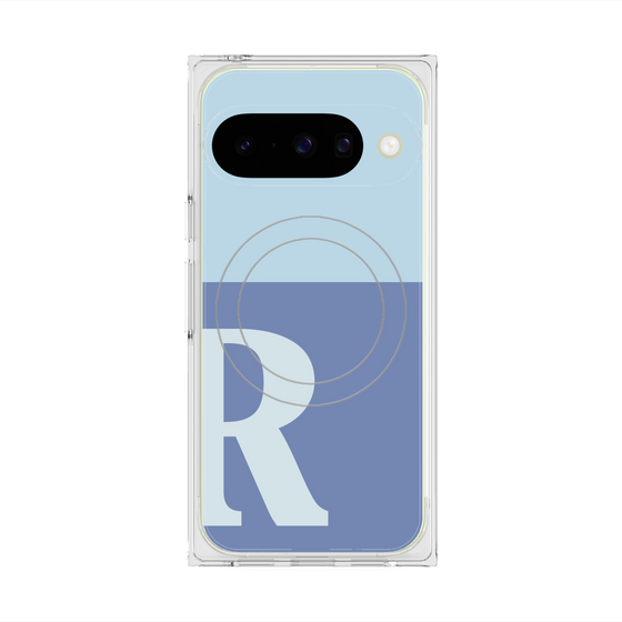 Premium Square Case with Pixelsnap［ Original - initial two tone - R blue ］