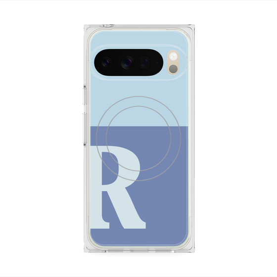 Premium Square Case with Pixelsnap［ Original - initial two tone - R blue ］