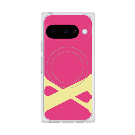 Premium Square Case with Pixelsnap［ Original - initial color - X pink ］