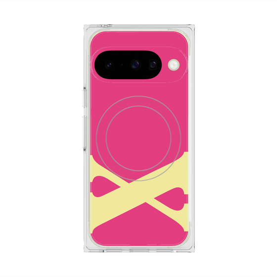 Premium Square Case with Pixelsnap［ Original - initial color - X pink ］