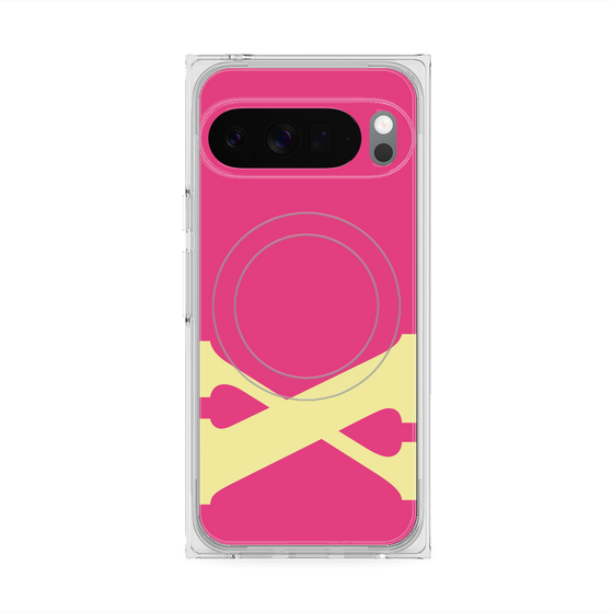 Premium Square Case with Pixelsnap［ Original - initial color - X pink ］