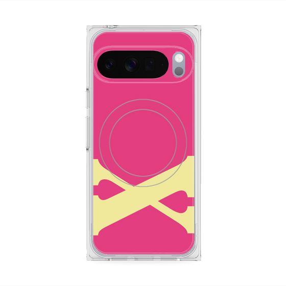 Premium Square Case with Pixelsnap［ Original - initial color - X pink ］