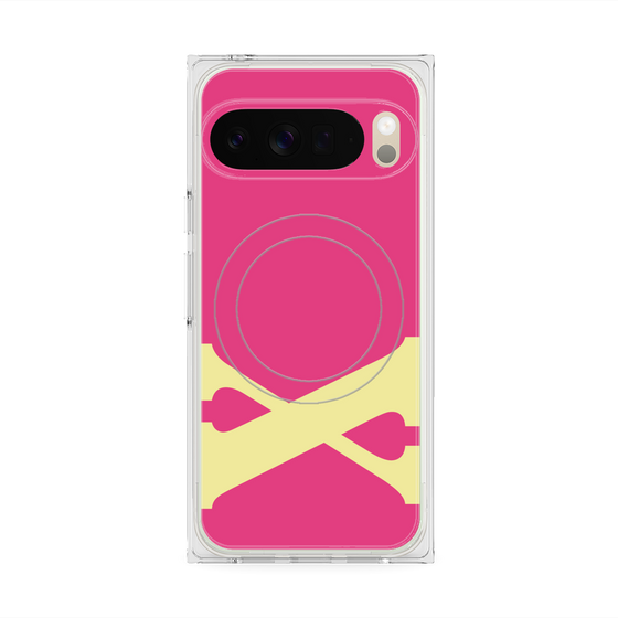 Premium Square Case with Pixelsnap［ Original - initial color - X pink ］