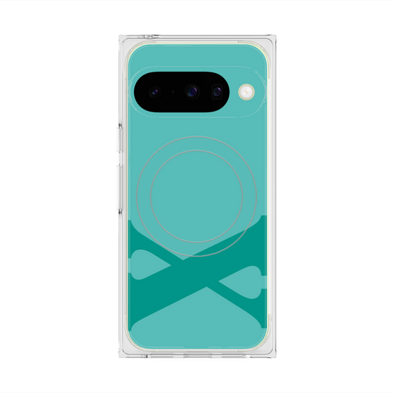 Premium Square Case with Pixelsnap［ Original - initial color - X light green ］
