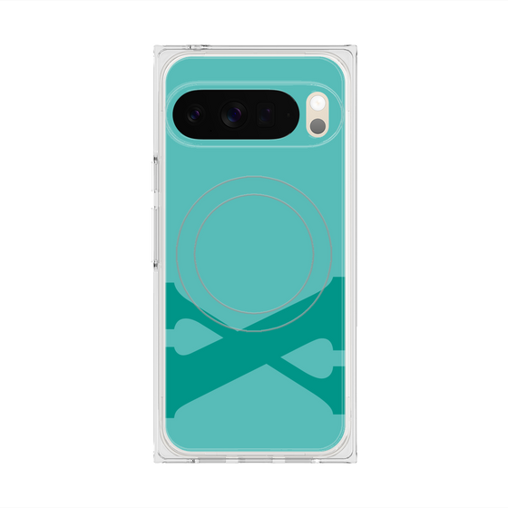 Premium Square Case with Pixelsnap［ Original - initial color - X light green ］