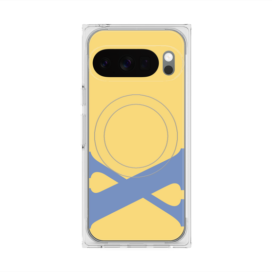 Premium Square Case with Pixelsnap［ Original - initial color - X yellow ］