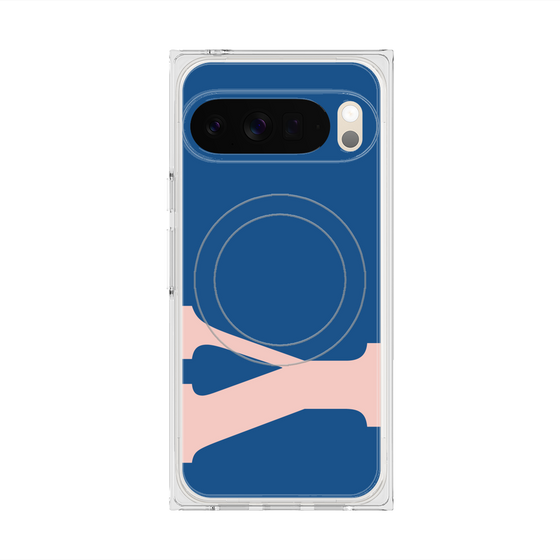 Premium Square Case with Pixelsnap［ Original - initial color - Y navy ］