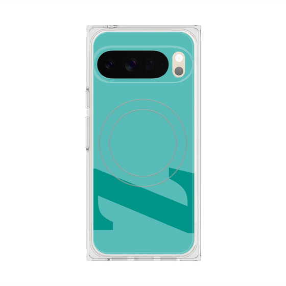 Premium Square Case with Pixelsnap［ Original - initial color - Z light green ］