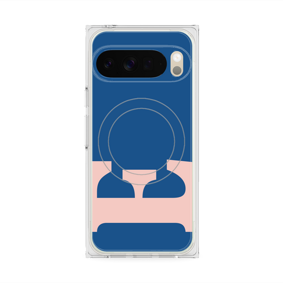 Premium Square Case with Pixelsnap［ Original - initial color - E navy ］