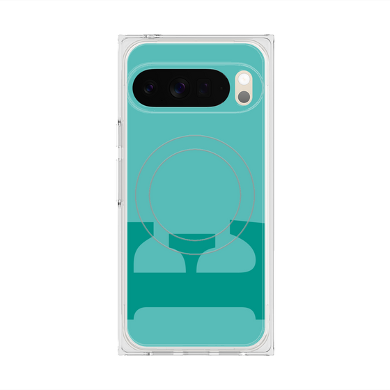 Premium Square Case with Pixelsnap［ Original - initial color - E light green ］