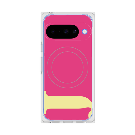 Premium Square Case with Pixelsnap［ Original - initial color - J pink ］