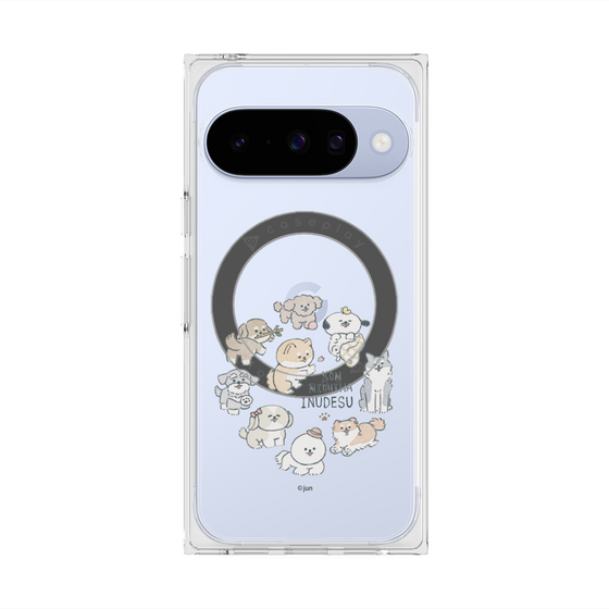 Premium Square Case with Pixelsnap［ Hello, It's Dog - All Together - Clear ］