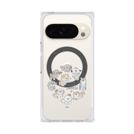 Premium Square Case with Pixelsnap［ Hello, It's Dog - All Together - Clear ］