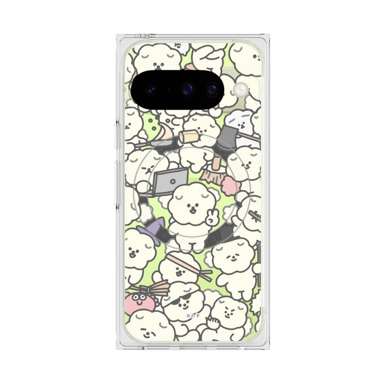 Premium Square Case with Pixelsnap［ Mossari Mosao - Fluffy - Clear ］