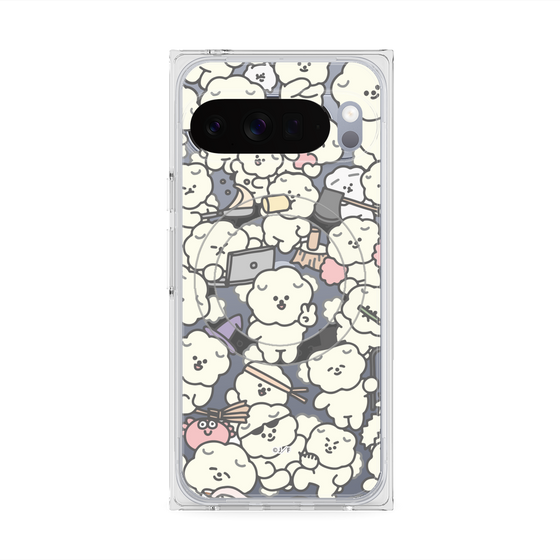 Premium Square Case with Pixelsnap［ Mossari Mosao - Fluffy - Clear ］