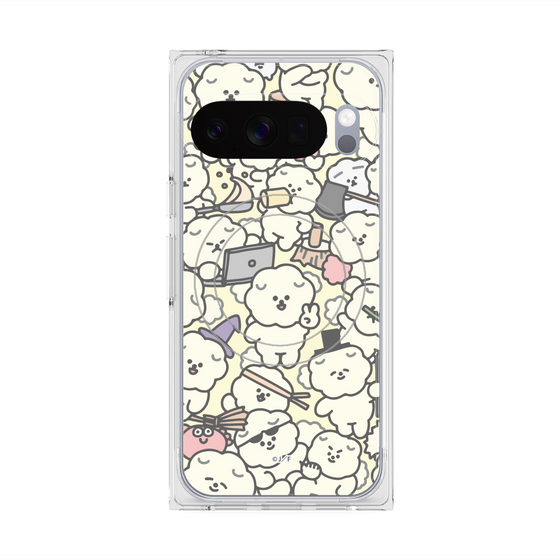 Premium Square Case with Pixelsnap［ Mossari Mosao - Fluffy - Beige ］
