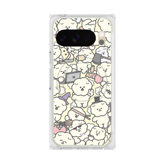 Premium Square Case with Pixelsnap［ Mossari Mosao - Fluffy - Beige ］