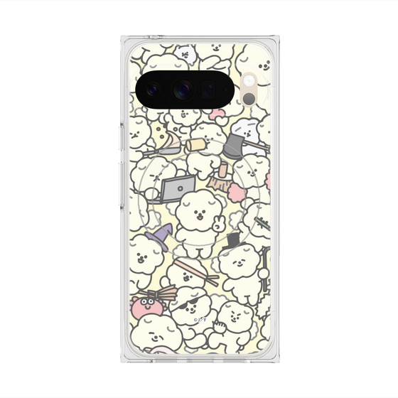 Premium Square Case with Pixelsnap［ Mossari Mosao - Fluffy - Beige ］