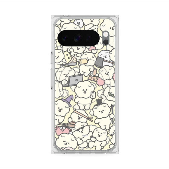 Premium Square Case with Pixelsnap［ Mossari Mosao - Fluffy - Beige ］