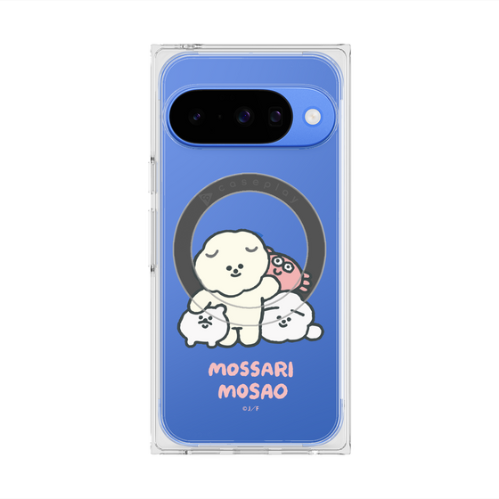 Premium Square Case with Pixelsnap［ Mossari Mosao - Everyone Together - Clear ］