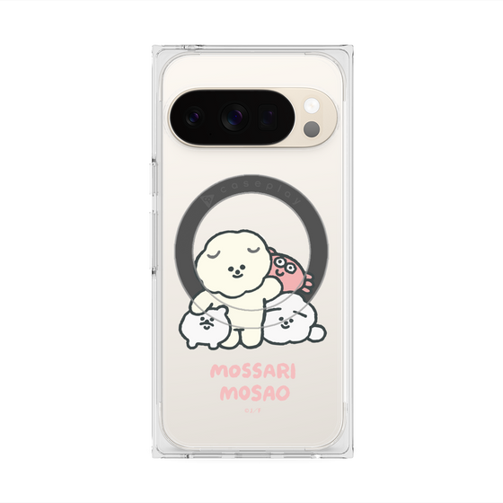 Premium Square Case with Pixelsnap［ Mossari Mosao - Everyone Together - Clear ］