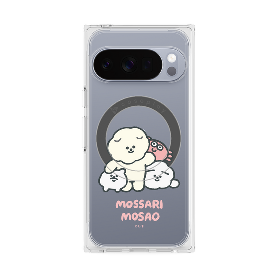 Premium Square Case with Pixelsnap［ Mossari Mosao - Everyone Together - Clear ］
