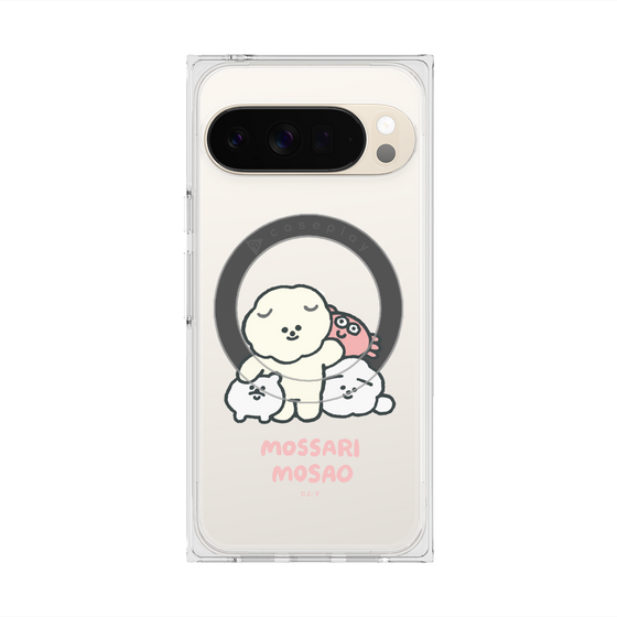 Premium Square Case with Pixelsnap［ Mossari Mosao - Everyone Together - Clear ］