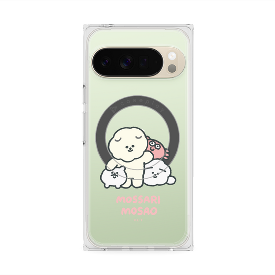 Premium Square Case with Pixelsnap［ Mossari Mosao - Everyone Together - Clear ］