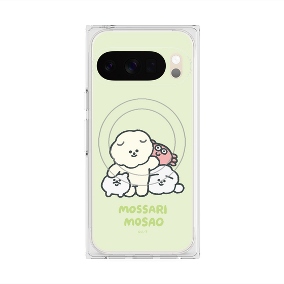 Premium Square Case with Pixelsnap［ Mossari Mosao - Everyone Together - Green ］